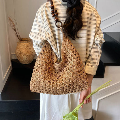 👜✨ Handgewebte Tragetasche mit Innenfutter – natürlich, stabil & alltagstauglich