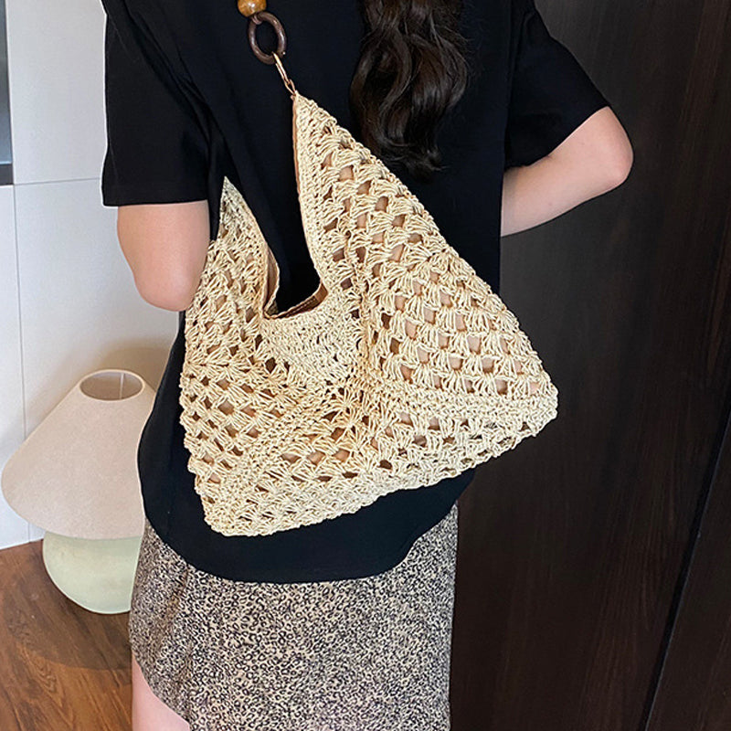 👜✨ Handgewebte Tragetasche mit Innenfutter – natürlich, stabil & alltagstauglich