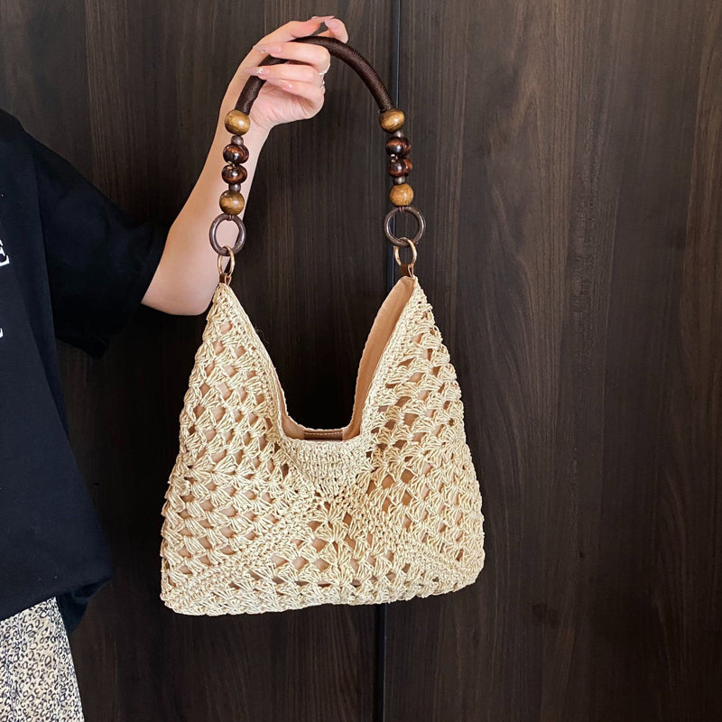 👜✨ Handgewebte Tragetasche mit Innenfutter – natürlich, stabil & alltagstauglich