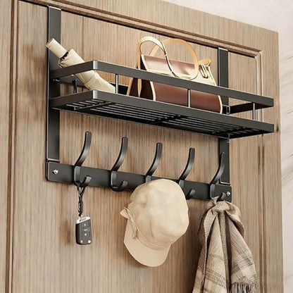 🚪 Beliebige 2 Artikel – kostenloser Versand🧺 Über-Tür-Haken mit Aufbewahrungskorb – Platzsparend, stabil & leicht montiert – Ideal für Handtücher, Accessoires & Küchenutensilien 🏠