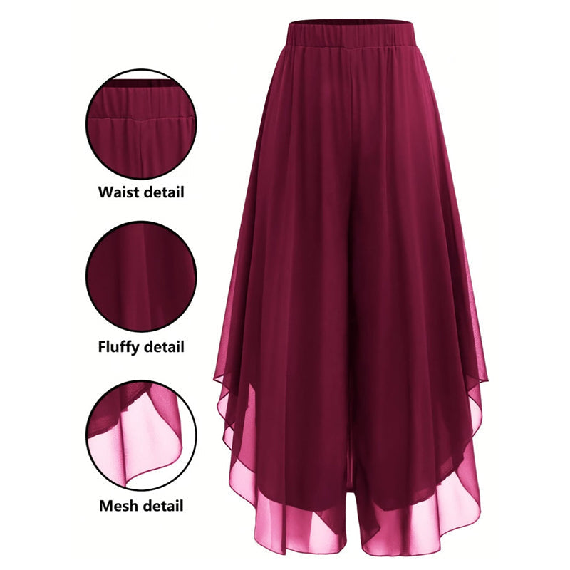 👖 50% RABATT! ✨ Damen Chiffon-Hose mit weitem Bein – Asymmetrisch & elegant – Leicht, fließend & vielseitig – ideal für Alltag, Reisen oder besondere Anlässe 🌿