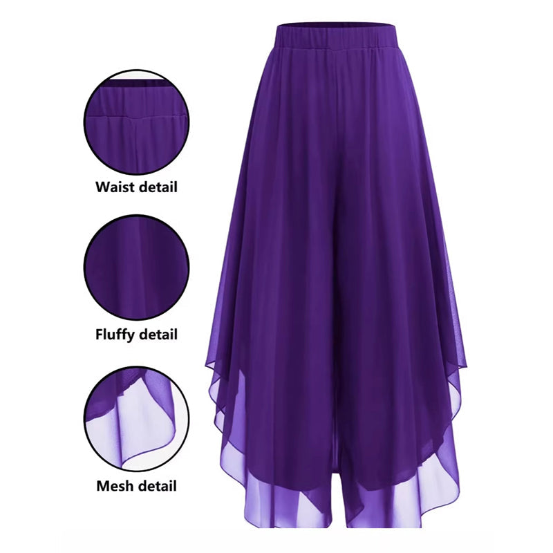 👖 50% RABATT! ✨ Damen Chiffon-Hose mit weitem Bein – Asymmetrisch & elegant – Leicht, fließend & vielseitig – ideal für Alltag, Reisen oder besondere Anlässe 🌿