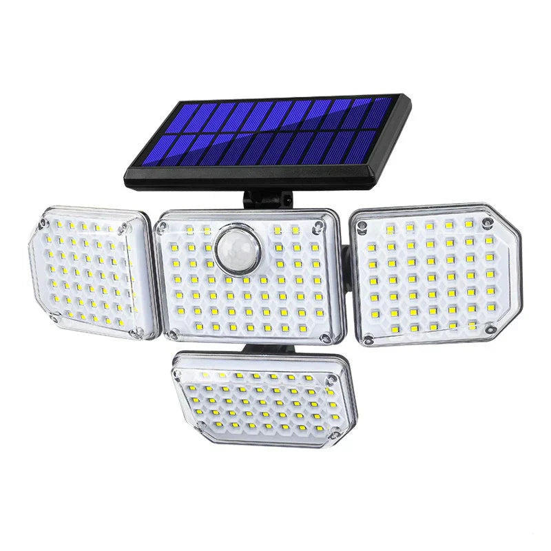 Solar Bewegungsmelderleuchte☀️✨Mehrere Leuchtenköpfe Außenlampe