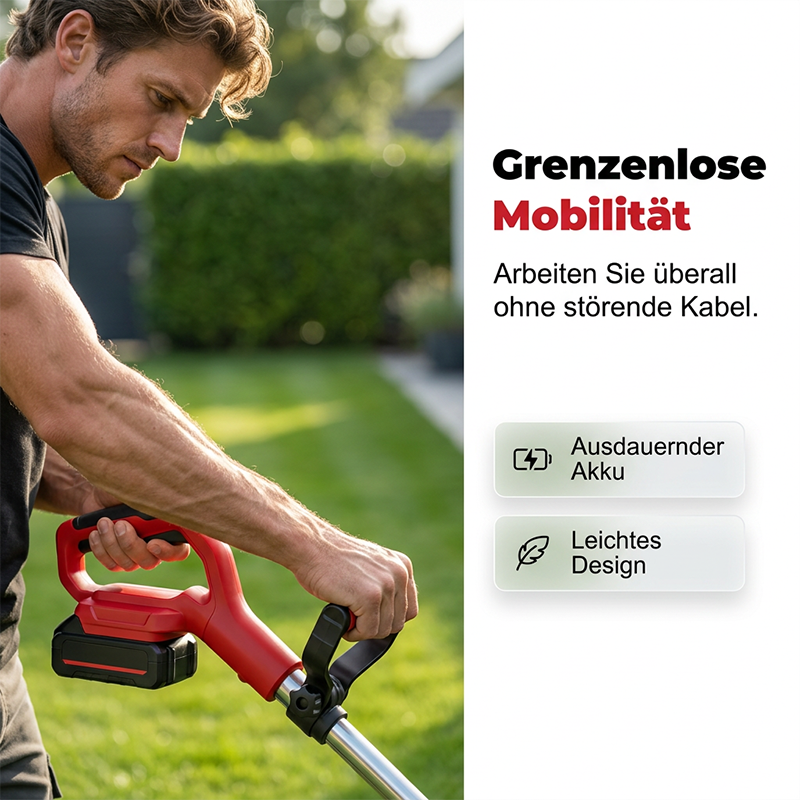 ⏰ 【50 % Rabatt + versandkostenfrei 🚚】⚡🌿 Kabelloser elektrischer Rasentrimmer mit bürstenlosem Motor – mehr Leistung, leiser Betrieb & längere Lebensdauer