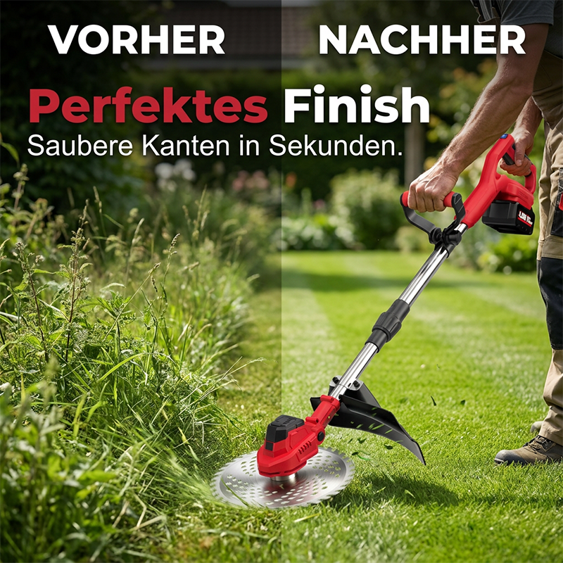 ⏰ 【50 % Rabatt + versandkostenfrei 🚚】⚡🌿 Kabelloser elektrischer Rasentrimmer mit bürstenlosem Motor – mehr Leistung, leiser Betrieb & längere Lebensdauer