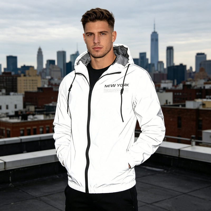 ✨Sommer-Sonderangebot 50% RABATT! 🥼Reflektierende Kapuzen-Windjacke für Herren