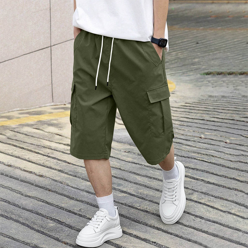 🩳 JETZT 50 % RABATT! 🔥 Lässige Herren-Cargoshorts mit Kordelzug – Leicht, mit vielen Taschen und elastischem Bund – perfekt zum Wandern, Reisen oder für heiße Sommertage ☀️