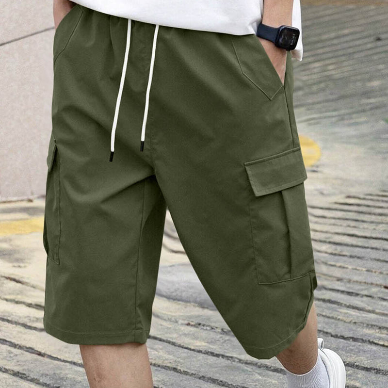 🩳 JETZT 50 % RABATT! 🔥 Lässige Herren-Cargoshorts mit Kordelzug – Leicht, mit vielen Taschen und elastischem Bund – perfekt zum Wandern, Reisen oder für heiße Sommertage ☀️
