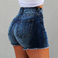 👖 NUR FÜR BEGRENZTE ZEIT: 50 % RABATT! ✨ Damen-Jeansshorts mit hoher Taille – ausgefranster Saum, Used-Look, dehnbar 🆒