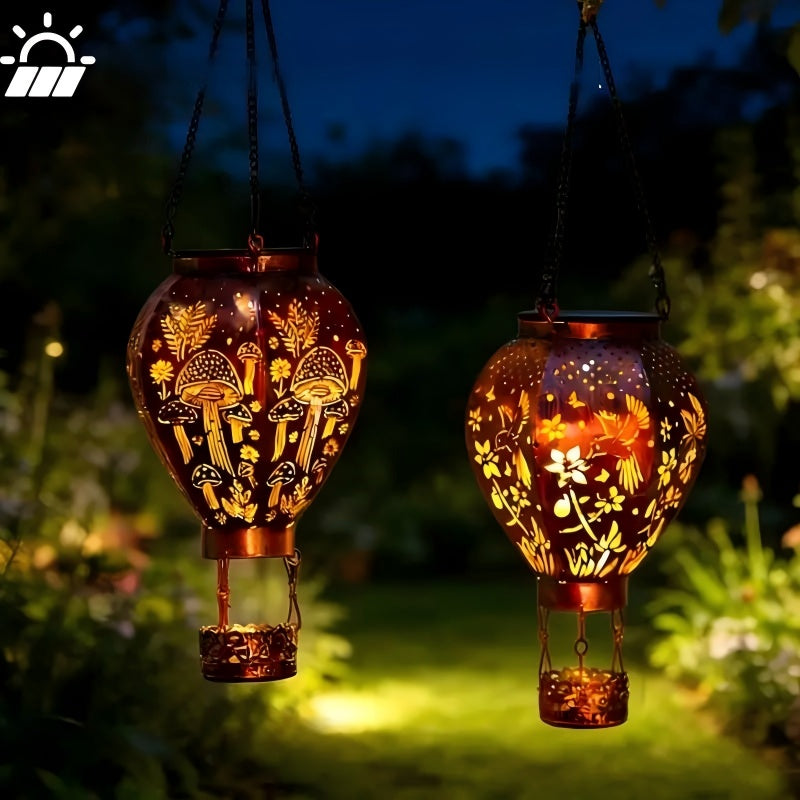 🎈 50% RABATT! ⏰ Solar-Heißluftballon-Hängeleuchte aus Eisen – Wetterfest & mit Lichtprojektion – Filigranes Muster, perfekt für Garten & Terrasse – schafft magische Stimmung im Außenbereich ☀️🌿