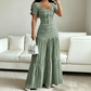 👗🌸 50% RABATT! Frauen Kleidungs-Set mit eckigem Ausschnitt & Maxirock – Elegant, luftig & zeitlos ✨