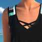 🏖️ 50 % RABATT! ✨ Sportlicher Zweiteiler – gekreuzter Ausschnitt, Boy-Shorts, schnell trocknend 🏄‍♀️
