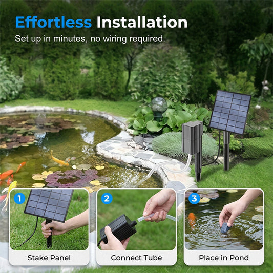 ✨Sommer-Sonderangebot 50% RABATT!🐟Solar-Teichbelüfter mit Luftpumpe