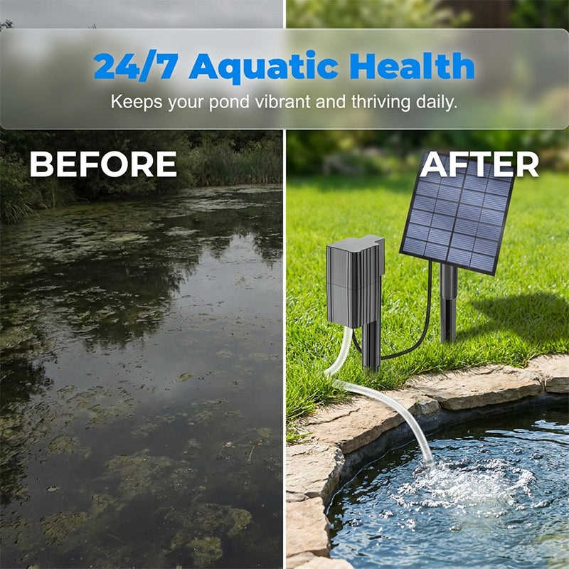 ✨Sommer-Sonderangebot 50% RABATT!🐟Solar-Teichbelüfter mit Luftpumpe