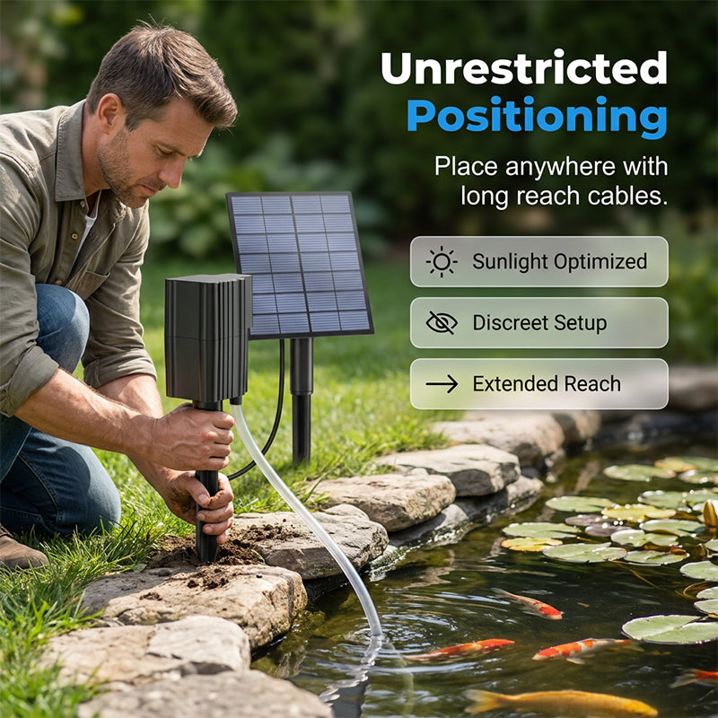 ✨Sommer-Sonderangebot 50% RABATT!🐟Solar-Teichbelüfter mit Luftpumpe