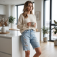 👖 💙 Damens High-Waist Destroyed Jeansshorts – Figurbetont, lässig & sommerlich ✨