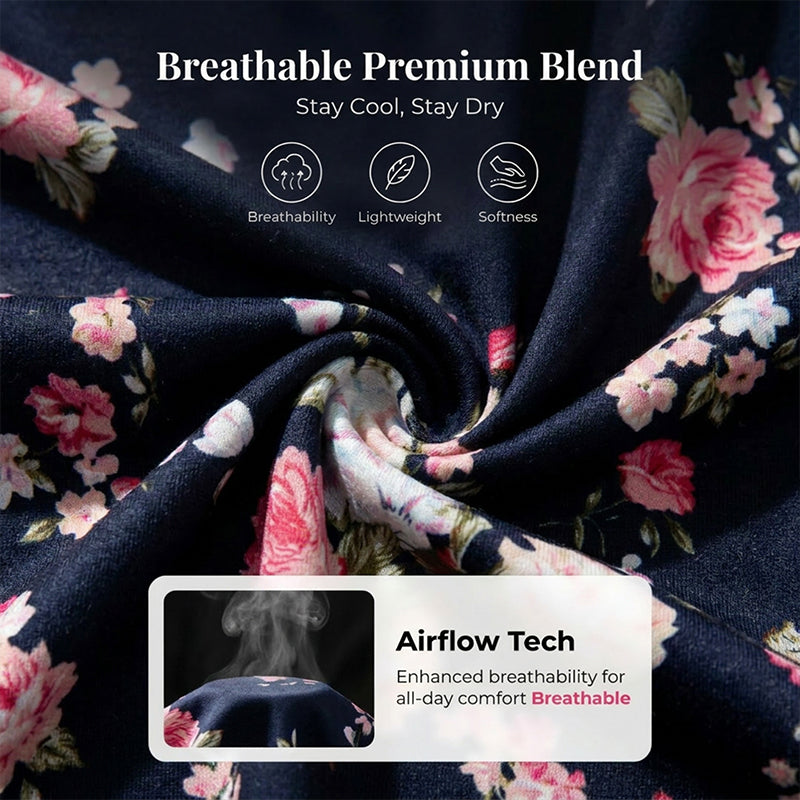 👚 50% RABATT! 🌸 Leicht fließendes Damen-Shirt mit Blumendruck & Knopfleiste – Luftig & vielseitig – Perfekt für Alltag, Freizeit oder warme Sommertage – bequemer Style mit femininer Note ✨