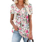 👚 50% RABATT! 🌸 Leicht fließendes Damen-Shirt mit Blumendruck & Knopfleiste – Luftig & vielseitig – Perfekt für Alltag, Freizeit oder warme Sommertage – bequemer Style mit femininer Note ✨