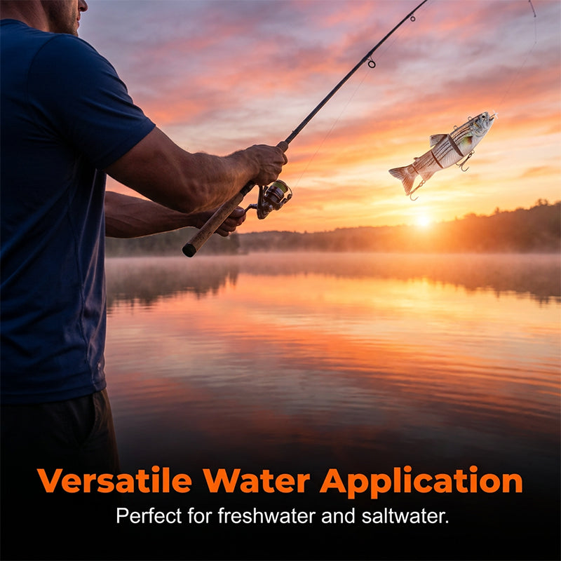 🐟Sonderangebot zur Angelsaison 50% RABATT! 🐟Elektronischer Angelköder mit mehreren Gelenken und LED-Beleuchtung