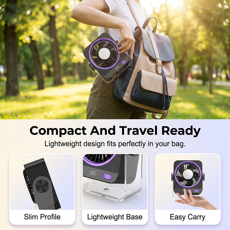 ✨Sommer-Sonderangebot 50% RABATT!❄️Tragbarer Tisch- und Wandventilator mit LED-Anzeige