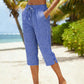 ⏰ Nur noch heute 50% Rabatt! 🌺 Damen Sommer Karierte 3/4 Hose | Leicht & luftig, lockere Passform für Strand & Alltag 👖