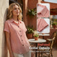 ✨Sommer-Sonderangebot 50% RABATT!👚Damen Lässiges Gestreiftes Knopfleisten-T-Shirt