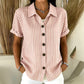 ✨Sommer-Sonderangebot 50% RABATT!👚Damen Lässiges Gestreiftes Knopfleisten-T-Shirt