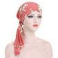 👒 NUR FÜR KURZE ZEIT: 50 % RABATT! ✨ Vorgefertigter Turban für Damen mit Blumenmuster – weich, elastisch, vielseitig 🌸
