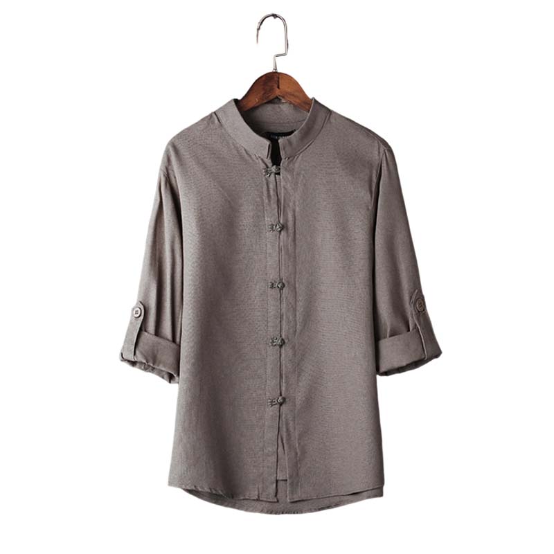 👕🌿 Herren-Freizeithemd aus Leinen mit Stehkragen – 50% RABATT! Leicht, luftig, lässig. 🔥☀️