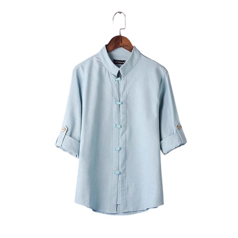 👕🌿 Herren-Freizeithemd aus Leinen mit Stehkragen – 50% RABATT! Leicht, luftig, lässig. 🔥☀️