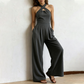 ✨Sommer-Sonderangebot 50% RABATT!🌸Eleganter Jumpsuit mit gekreuztem Neckholder-Ausschnitt