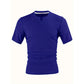 ✨Sommer-Sonderangebot 50% RABATT!👕Slim-Fit-Kurzarmhemd mit V-Ausschnitt für Herren