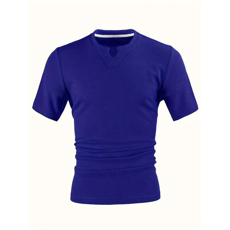 ✨Sommer-Sonderangebot 50% RABATT!👕Slim-Fit-Kurzarmhemd mit V-Ausschnitt für Herren
