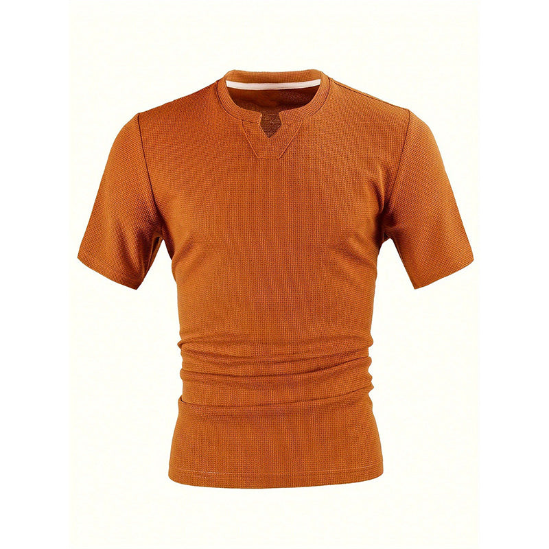 ✨Sommer-Sonderangebot 50% RABATT!👕Slim-Fit-Kurzarmhemd mit V-Ausschnitt für Herren