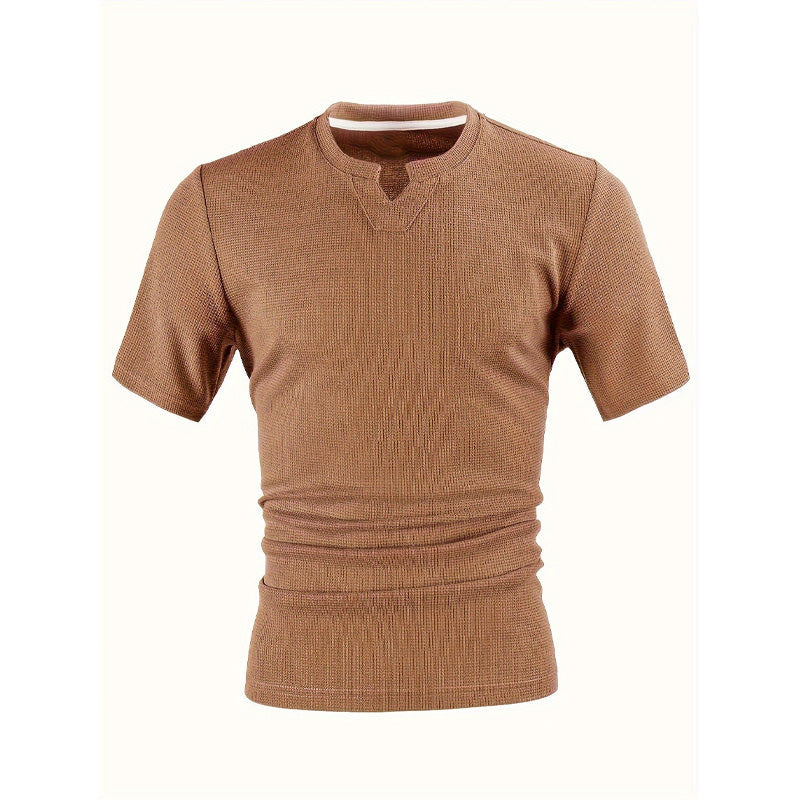 ✨Sommer-Sonderangebot 50% RABATT!👕Slim-Fit-Kurzarmhemd mit V-Ausschnitt für Herren