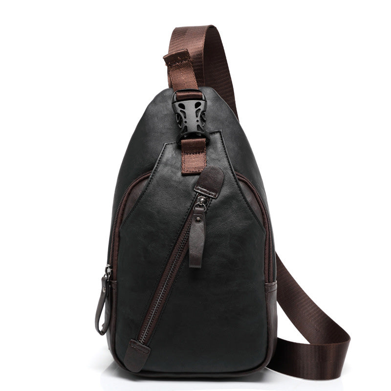 🎒 JETZT 50 % RABATT! 🧳 Brusttasche für Herren aus PU-Leder – Leicht, übersichtlich und im 3-in-1-Design – Als Brusttasche, Umhängetasche oder Handtasche tragbar 🔥