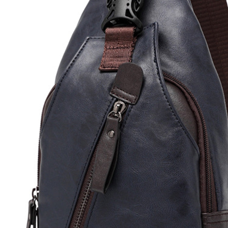 🎒 JETZT 50 % RABATT! 🧳 Brusttasche für Herren aus PU-Leder – Leicht, übersichtlich und im 3-in-1-Design – Als Brusttasche, Umhängetasche oder Handtasche tragbar 🔥
