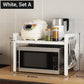 🧰 50% RABATT! 🍳 Erweiterbares Mikrowellenregal – Verstellbar, 75 kg Tragkraft & mit Haken – Ideal für Küche, Speisekammer & Werkstatt 🏠