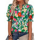 👚 JETZT 50 % RABATT! 🌸 Sommerliches Damen-Top mit Blumenmuster und Puffärmeln – Leicht und atmungsaktiv – Romantisches Design, perfekt für Brunch oder Gartenpartys – unkompliziert und schick 💃