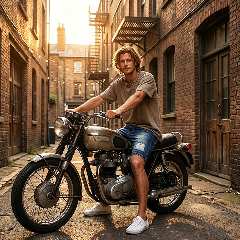 🔥JETZT 50 % RABATT!🔥 Vintage Destroyed Denim-Shorts