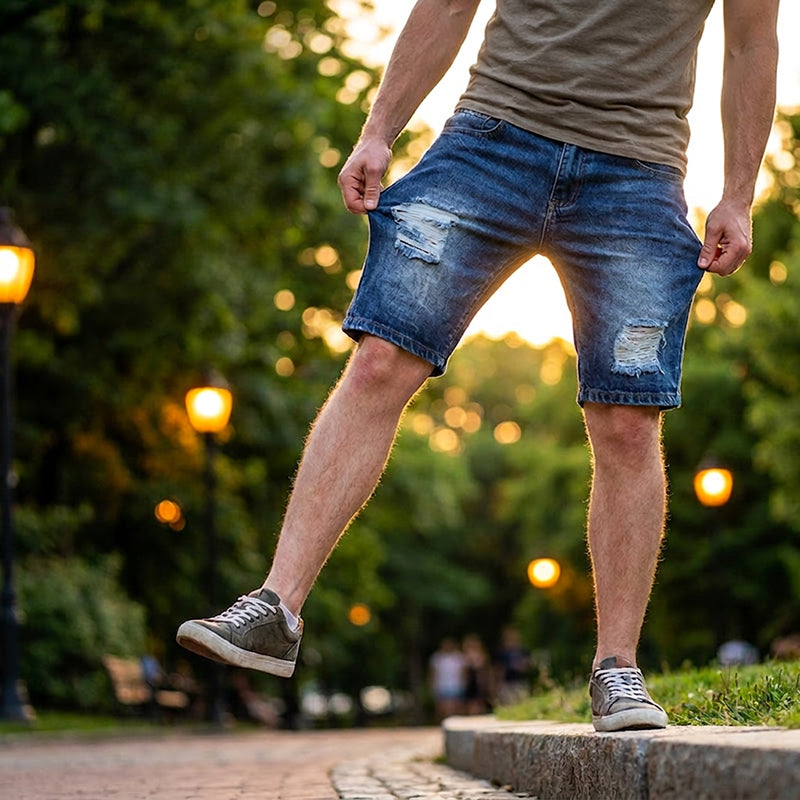 🔥JETZT 50 % RABATT!🔥 Vintage Destroyed Denim-Shorts