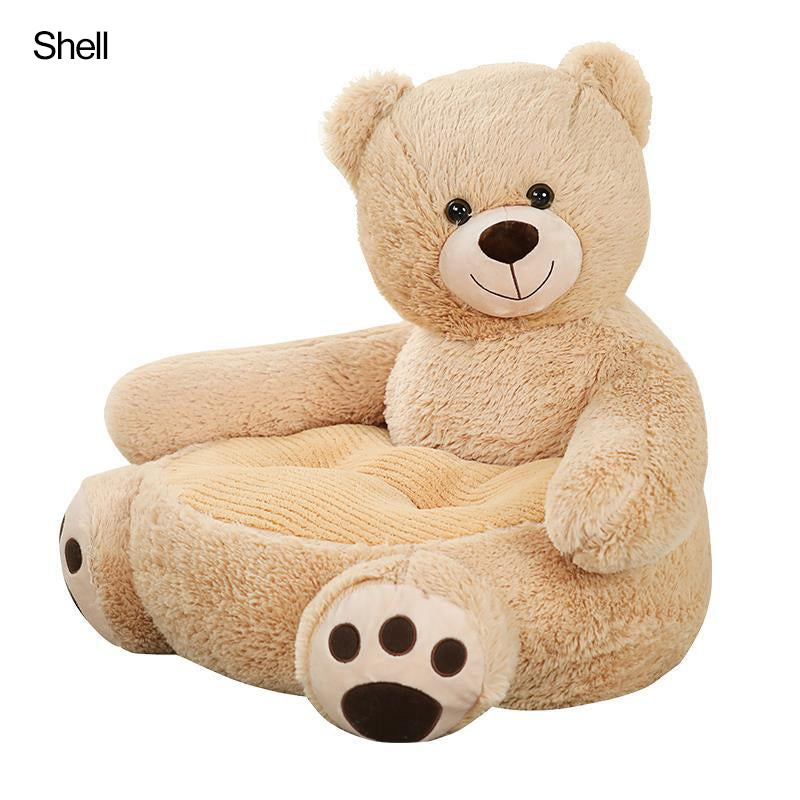 🧸 Plüsch-Teddybär-Kindersofa – weiches Cartoon-Tier-Sitzkissen mit Rückenlehne für Kinder