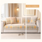 Rutschfester Sofaauflagenbezug aus Chenille im Boho-Stil