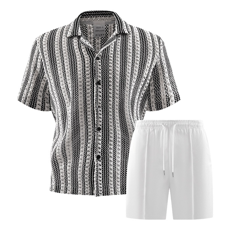 👕 🩳 Herren Freizeit-Set mit Kurzarmhemd & Shorts – Leicht, bequem & perfekt für warme Tage ☀️ ✨