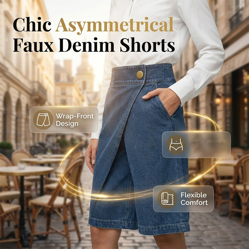 🔥 50% RABATT! 🎉 Damen Asymmetrische Weite-Bein-Shorts