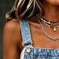 👗 JETZT 50 % RABATT! 👖 Ärmelloses Midi-Jeans-Latzkleid für Damen – Weicher Denim & lockere Passform – Vintage-Style, Seitentaschen – perfekt für lässige Tage oder zum Kombinieren im Sommer ✨