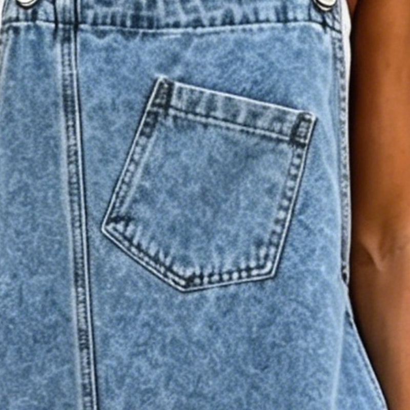 👗 JETZT 50 % RABATT! 👖 Ärmelloses Midi-Jeans-Latzkleid für Damen – Weicher Denim & lockere Passform – Vintage-Style, Seitentaschen – perfekt für lässige Tage oder zum Kombinieren im Sommer ✨