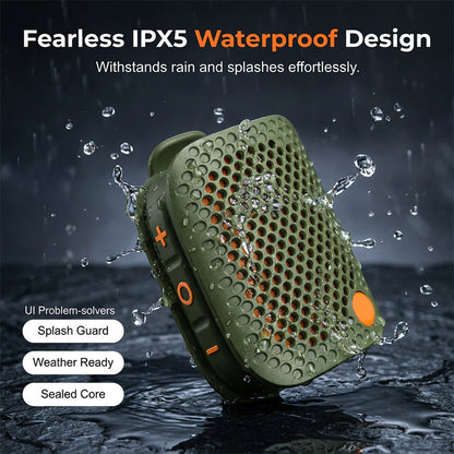 ⏳Begrenzte Zeit – 60% Rabatt⏰ Tragbarer Bluetooth-Lautsprecher mit TWS Stereo, IPX5 Wasserdicht, Mini Kabellos