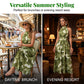 👗 Damen-Kleid mit Halsterneck, ärmellos & bedruckt – leicht, luftig & vielseitig für Sommer, Strand & Freizeit 🌸☀️