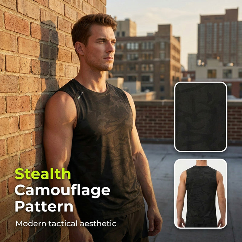 ✨Sommer-Sonderangebot 50%💖 RABATT!Herren Atmungsaktives Camouflage Sport-Tanktop